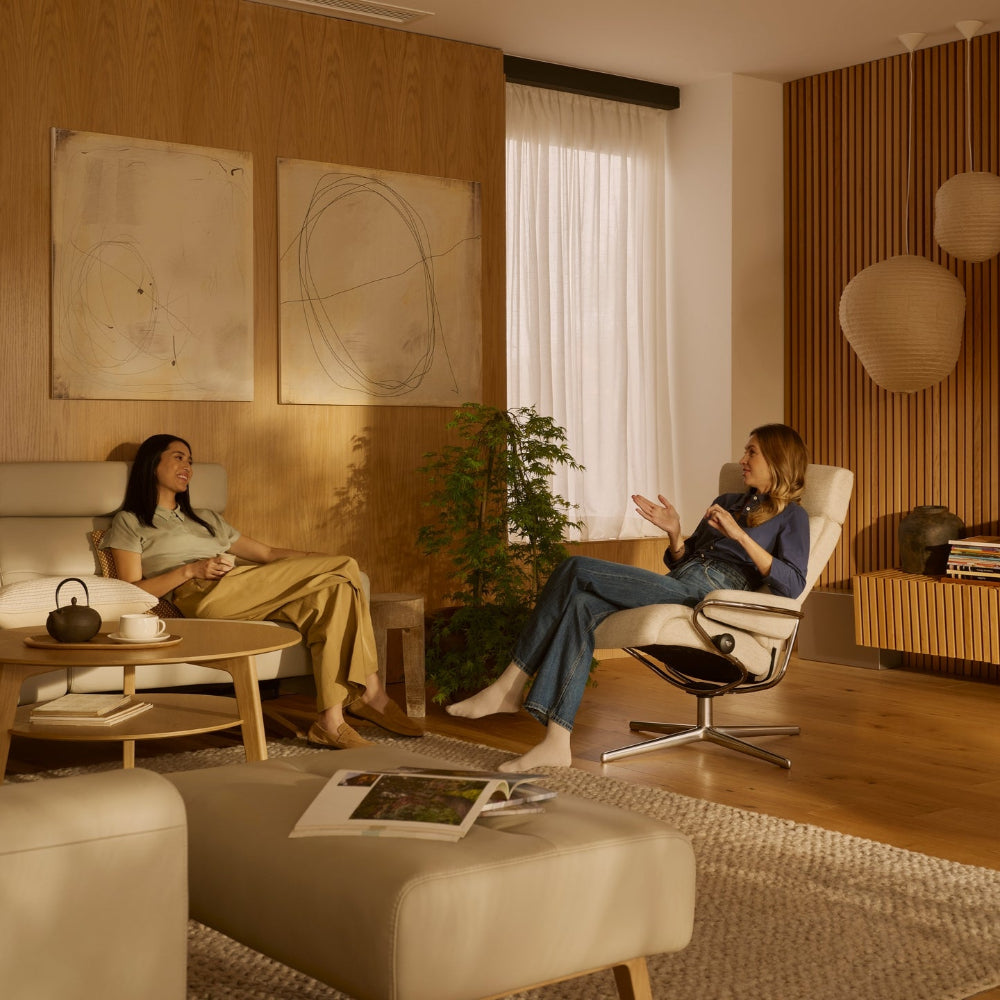 Sillón de Stressless® modelo TOKYO Pie Cross base Plus™ System BalanceAdapt™ piel Batick