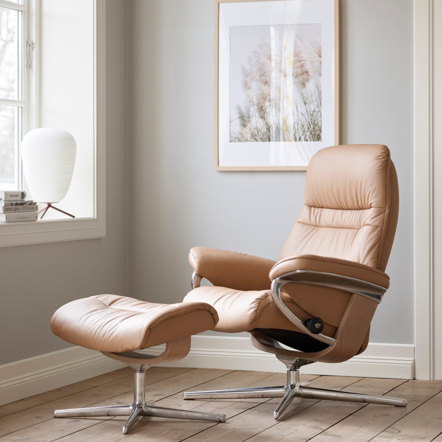 Sillón modelo SUNRISE Cross Plus™ System BalanceAdapt™ de Stressless en piel Batick