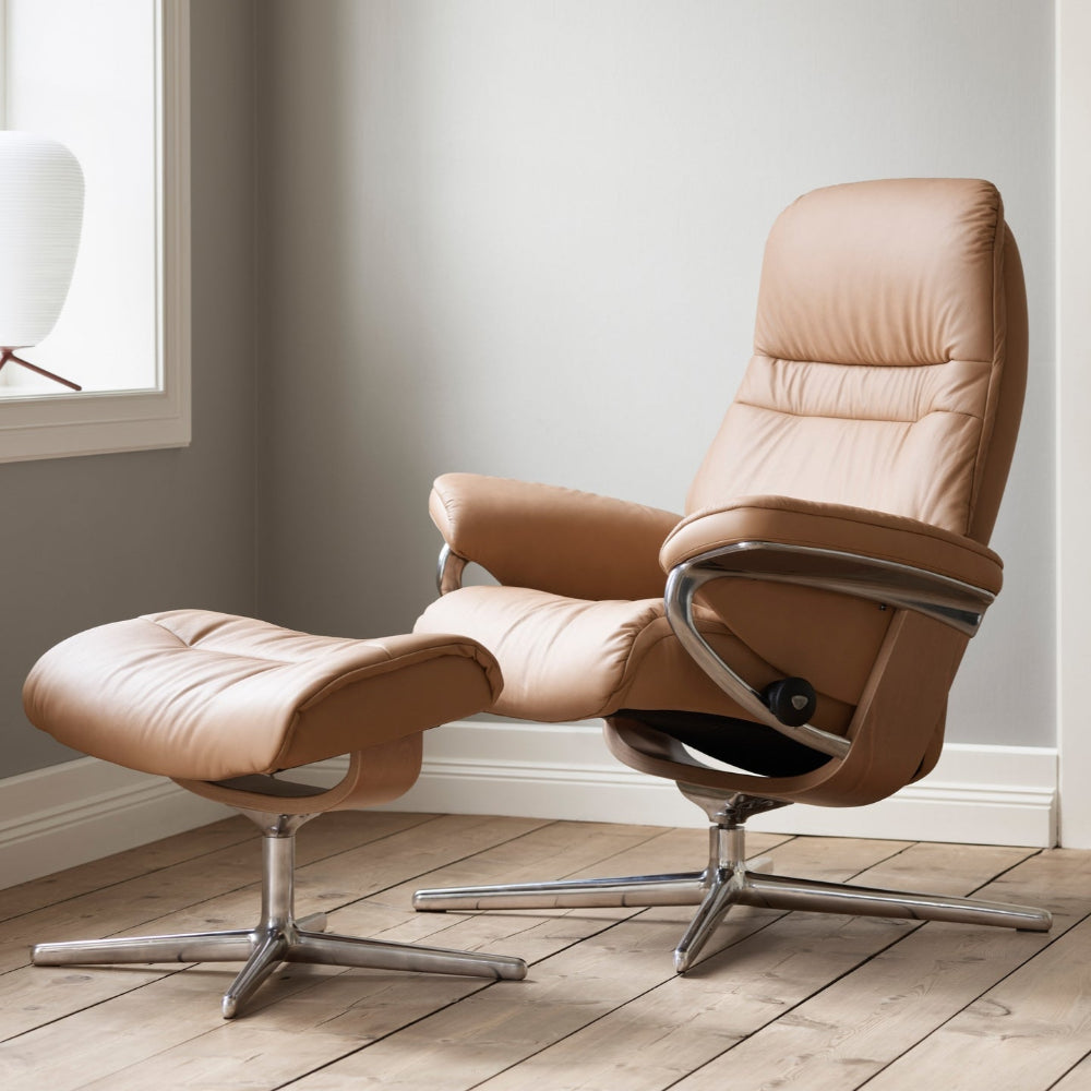 Sillón modelo SUNRISE Cross Plus™ System BalanceAdapt™ de Stressless en piel Batick