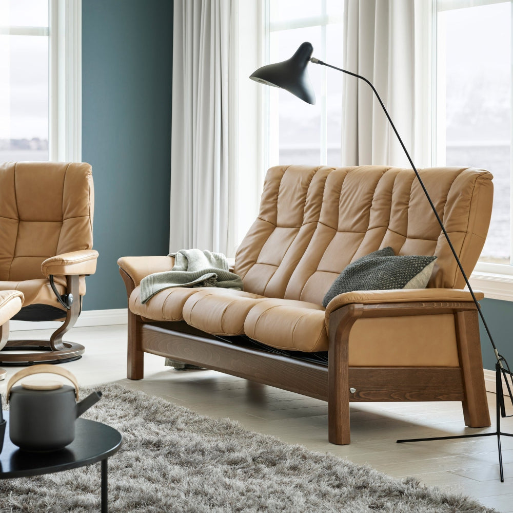 Sofá 3 plazas modelo WINDSOR Stressless® Plus System™ piel Paloma