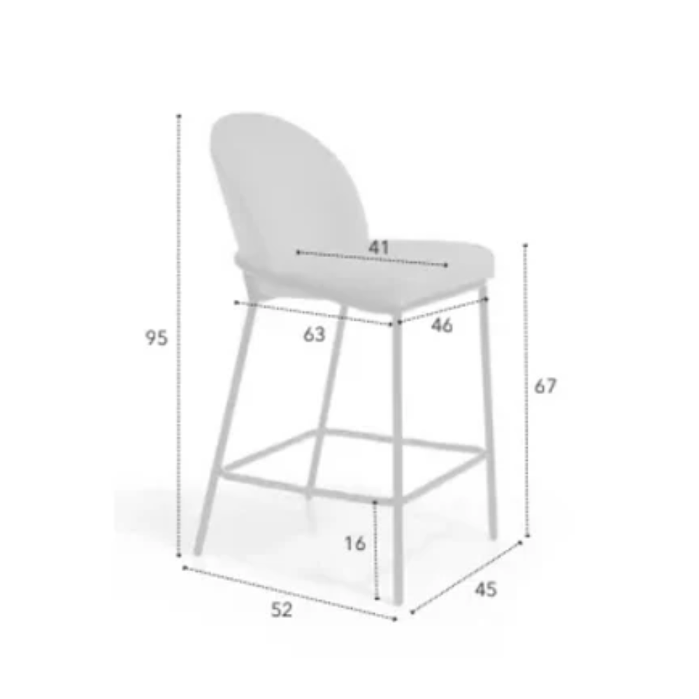 Taburete de diseño estructura metal negro