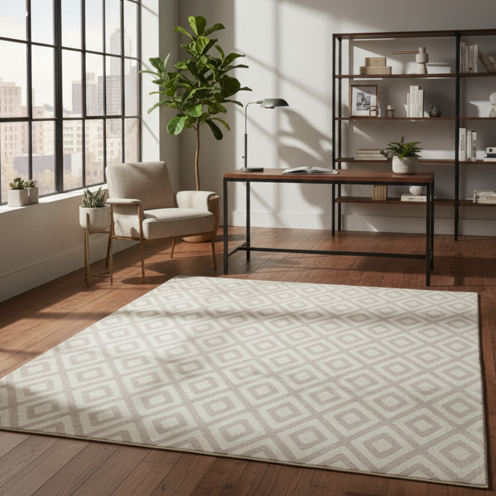 Alfombra moderna Vegas Diamond Taupé