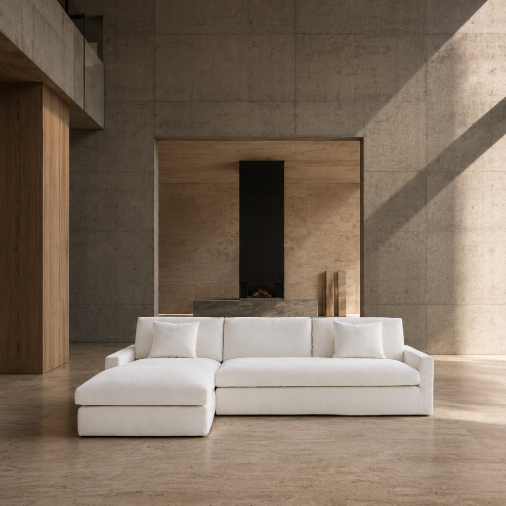 Chaiselongue cama totalmente desenfundable modelo SALINES en tejido lino 100%