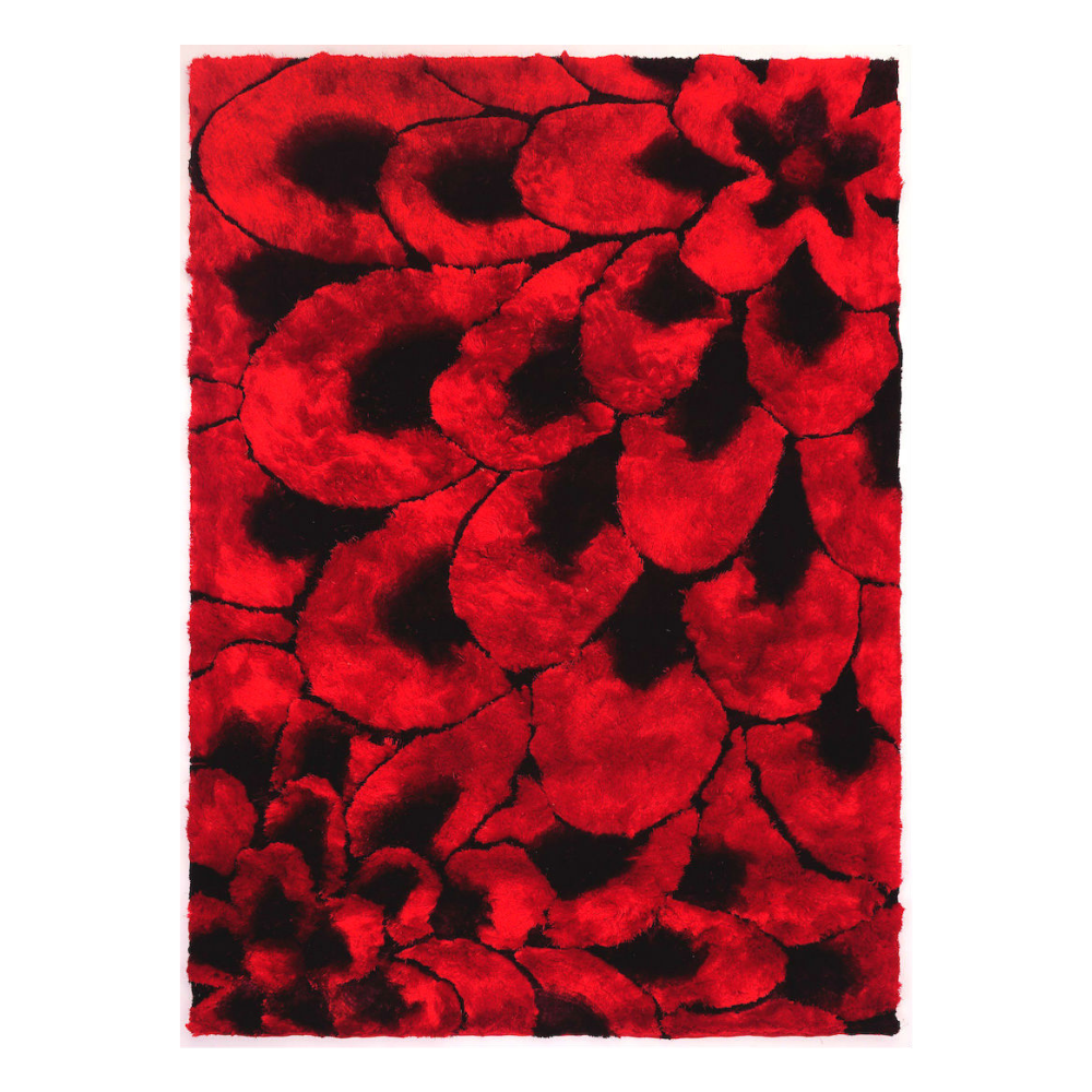 Alfombra de diseño tridimensional Garden Red
