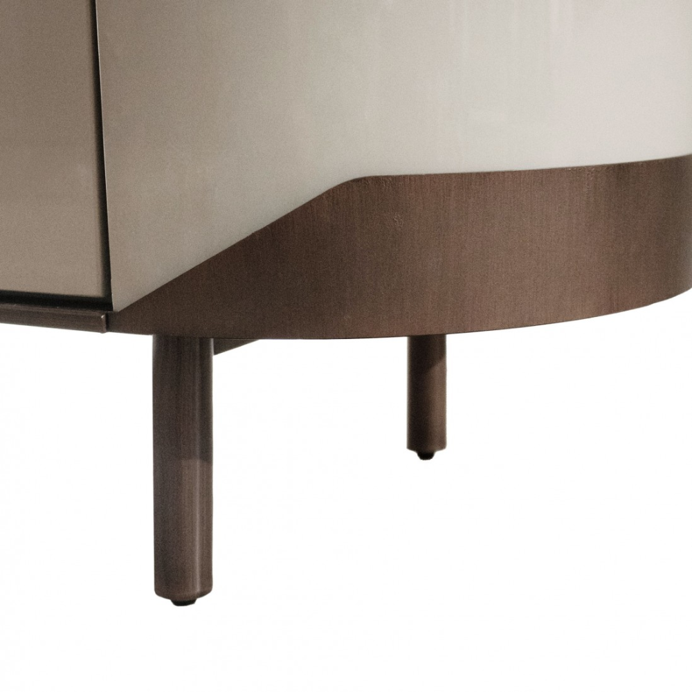 Mueble de TV de MDF Acabado Lacado Encimera de Piedra