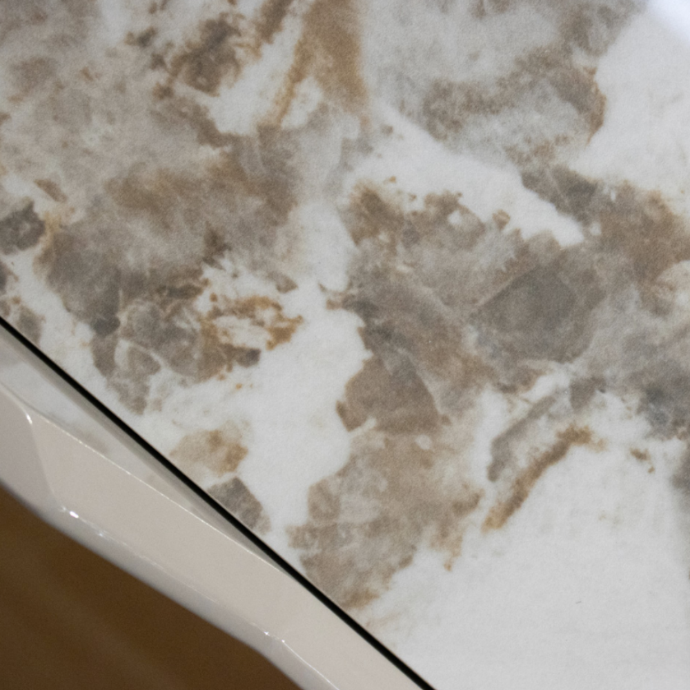 Mueble de TV de MDF Acabado Lacado Encimera de Piedra