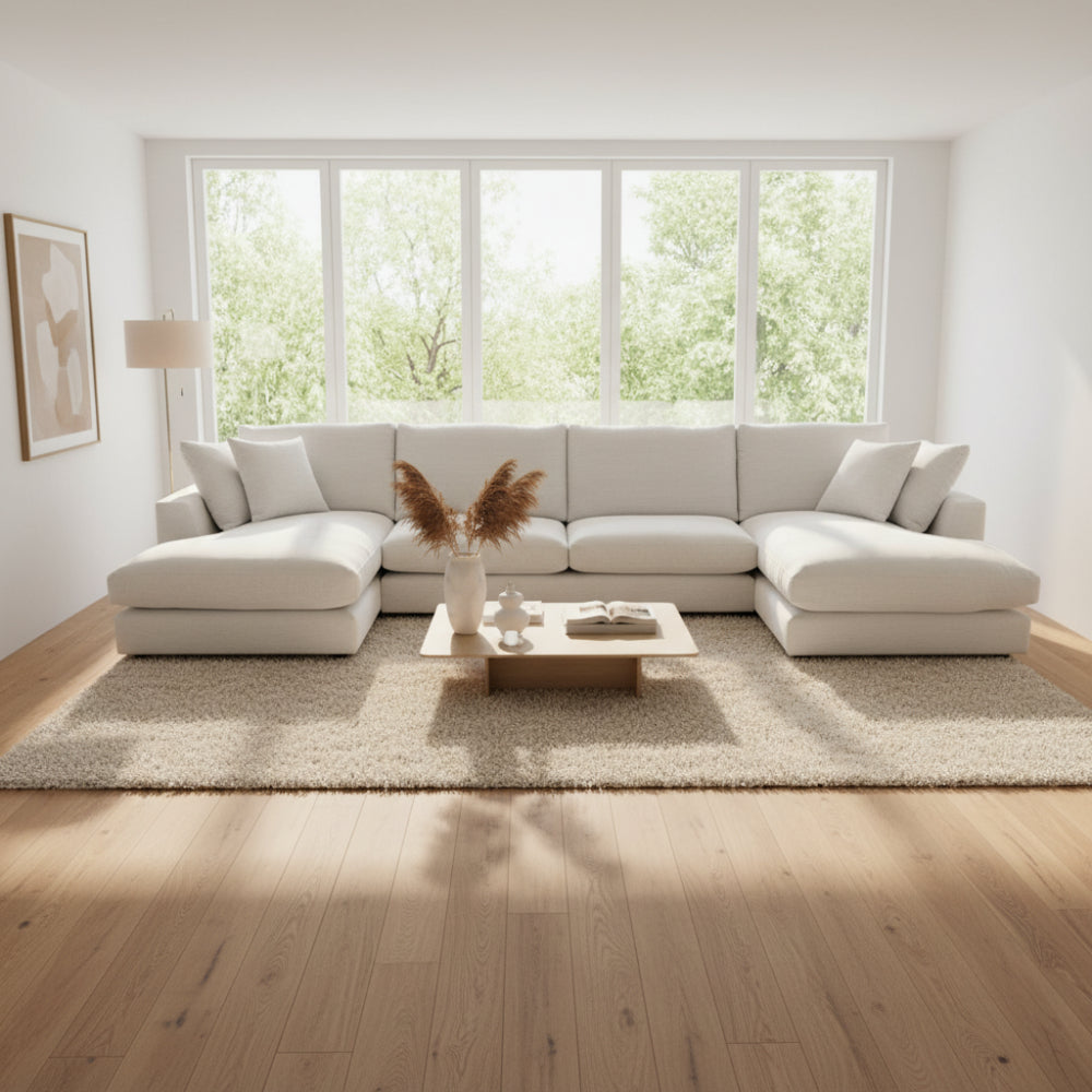 Chaiselongue de composición doble modelo IBISSA tapizado Aquaclean