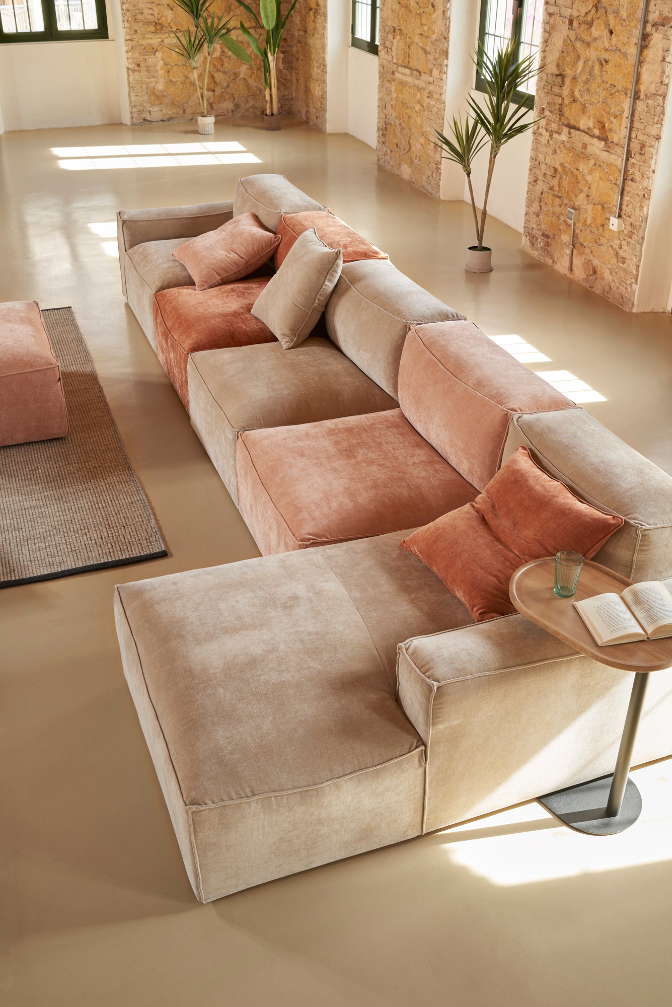 Chaiselongue de diseño modular convertible modelo BABAR