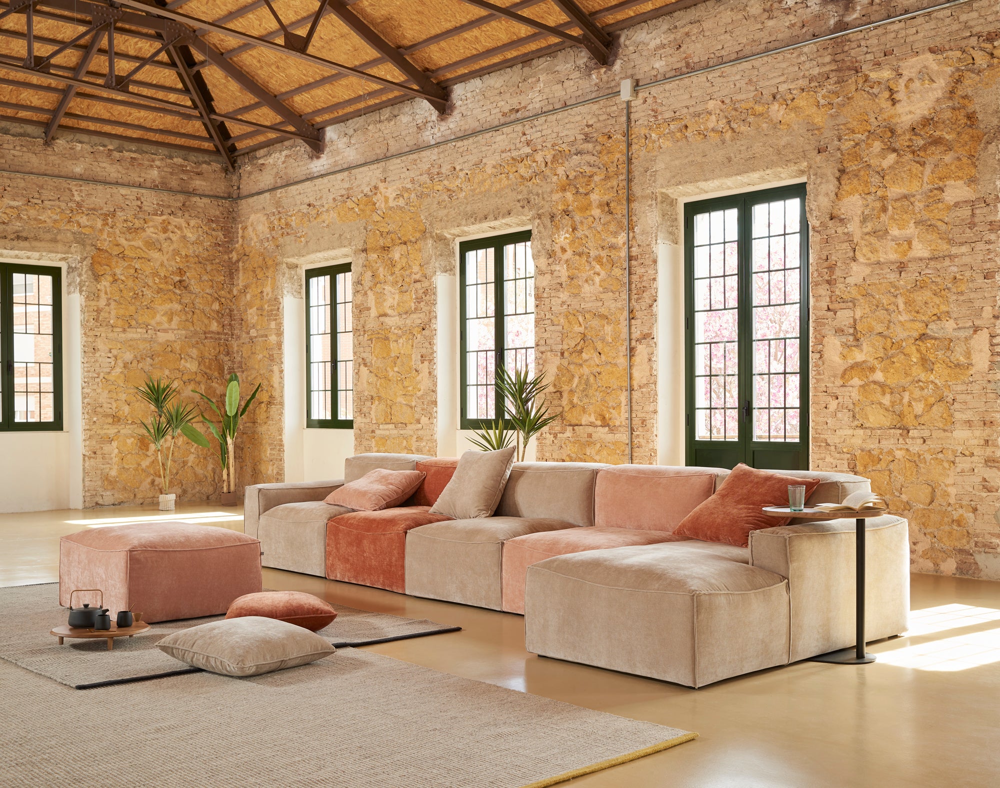 Chaiselongue de diseño modular convertible modelo BABAR