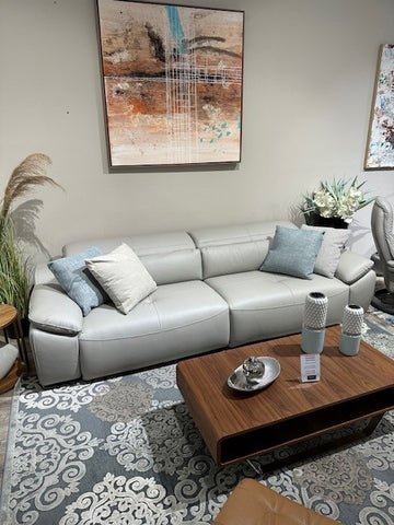 Sofá de diseño con asientos relax modelo BOSSANOVA en piel