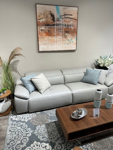 Sofá de diseño con asientos relax modelo BOSSANOVA en piel