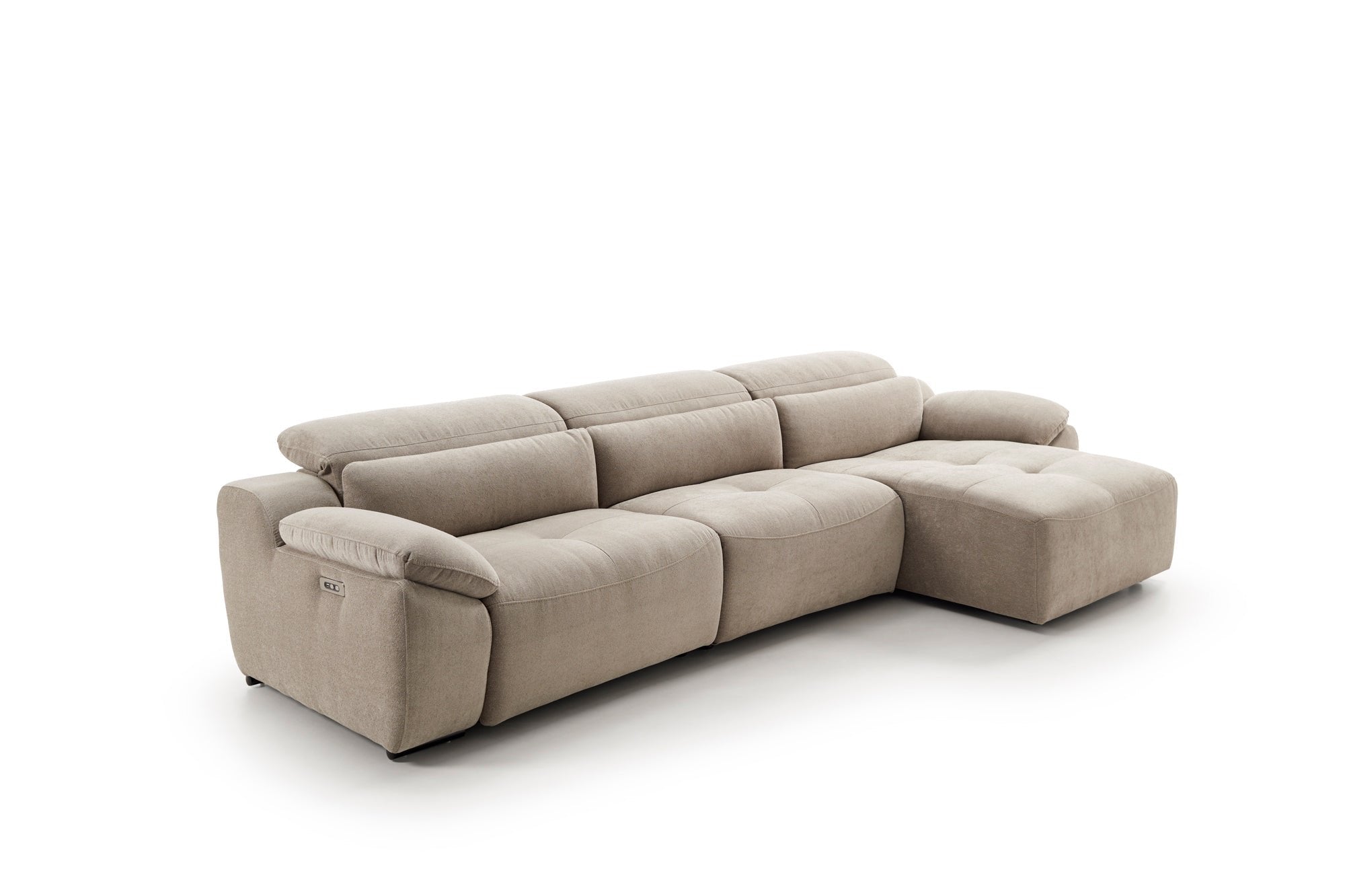 Chaiselongue BOSSANOVA con asientos relax y brazo almohada Tapizado Crevin