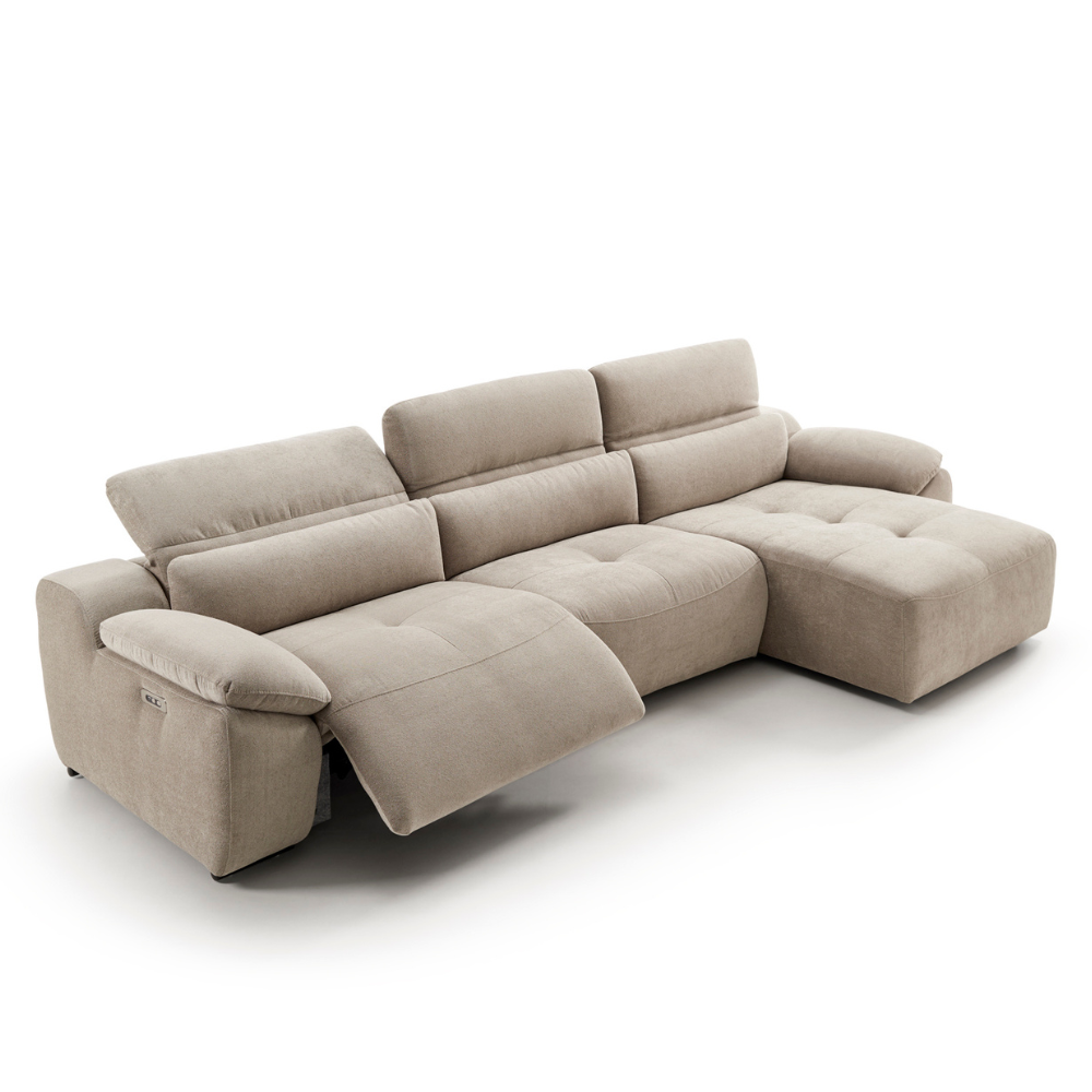 Chaiselongue BOSSANOVA con asientos relax y brazo almohada Tapizado Crevin