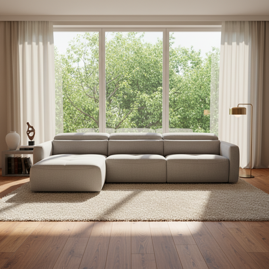 Chaiselongue con asientos relax y brazo reducido modelo BOSSANOVA