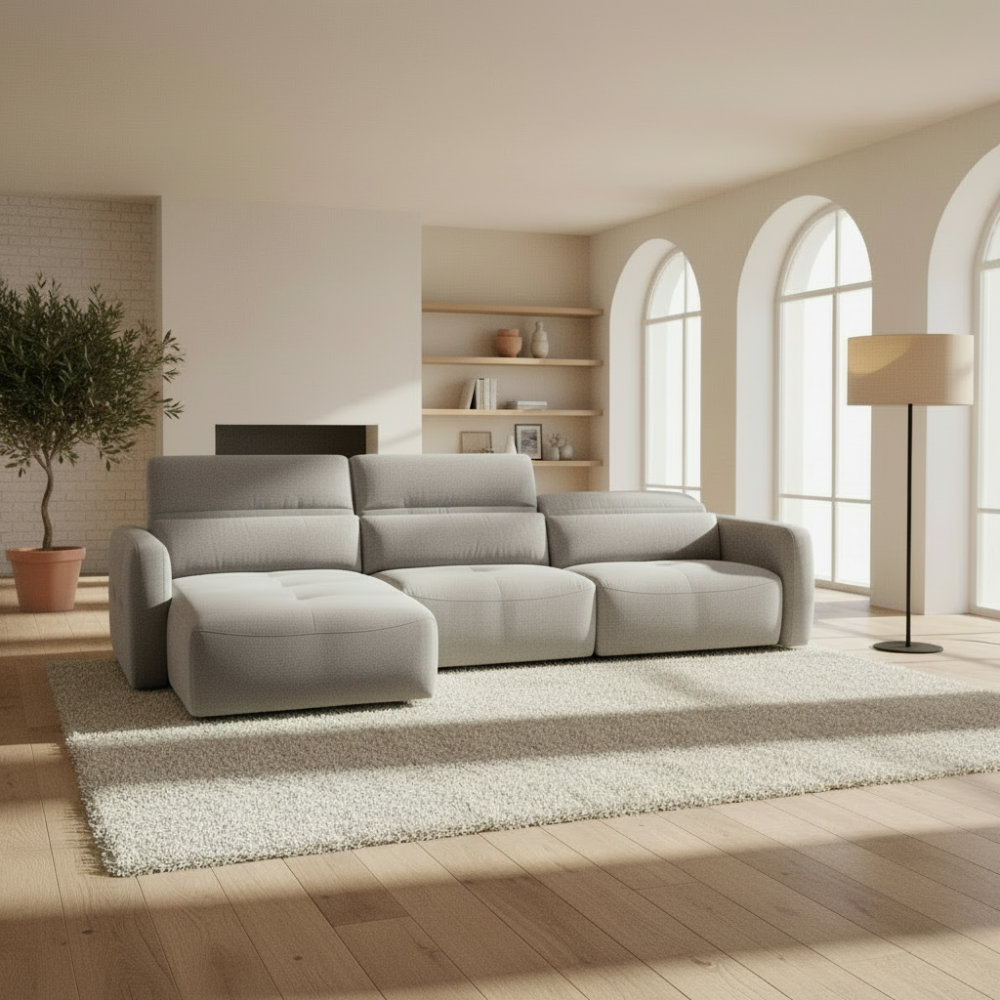 Chaiselongue con asientos relax y brazo reducido modelo BOSSANOVA