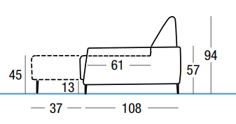 Sofá de diseño y deslizantes de carro manual modelo BRAZIL
