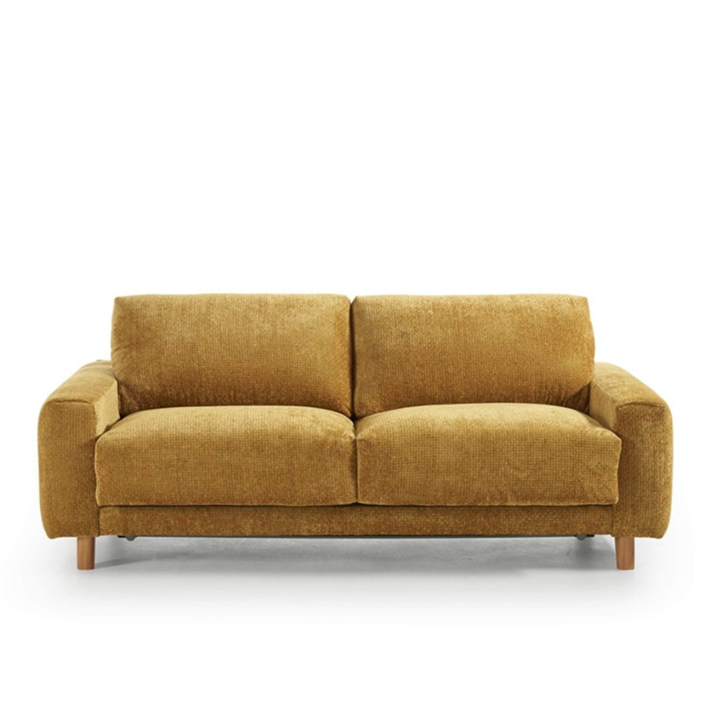 sofa cama modelo brisa disponible en sidivani en color mostaza