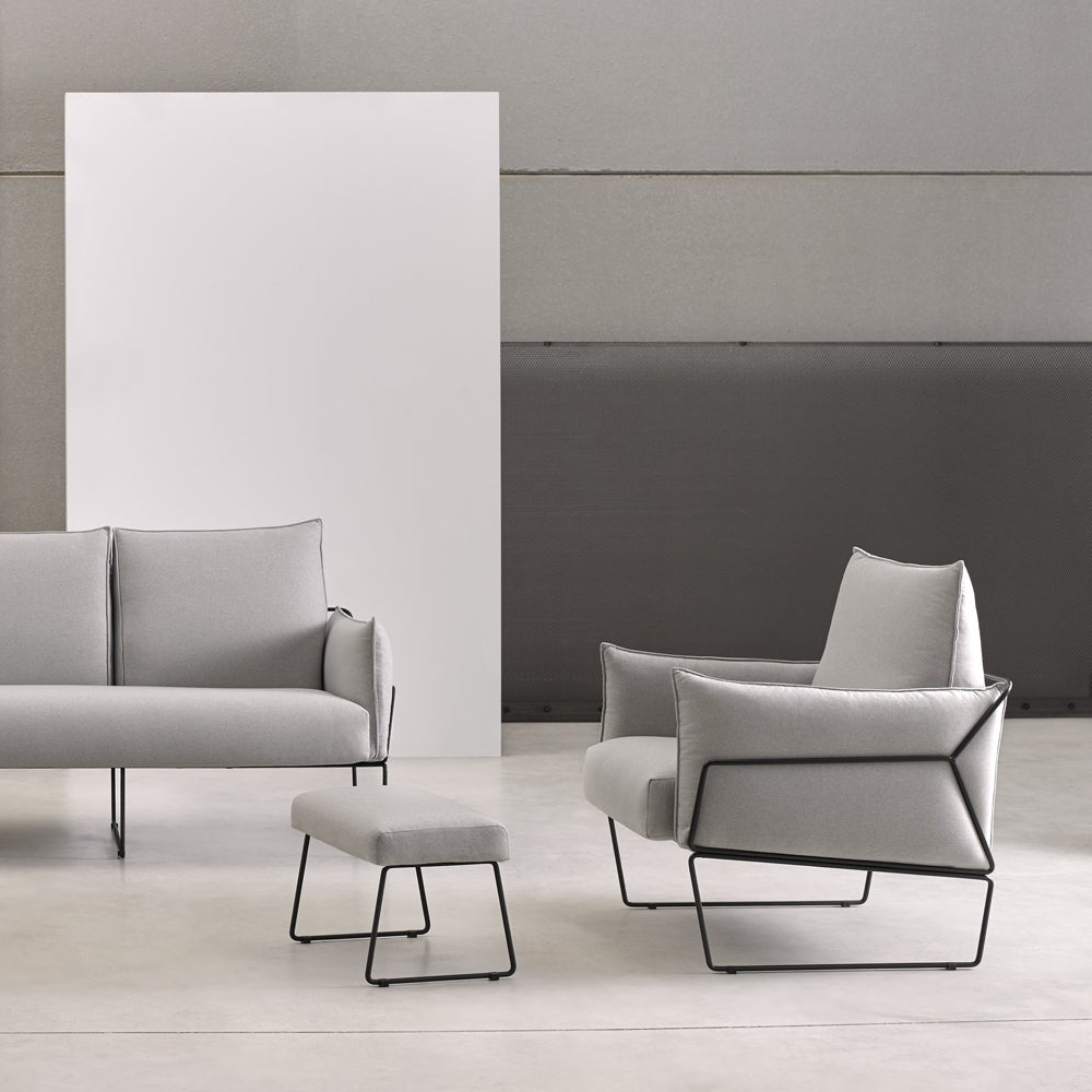 Sillón modelo RIDDIM con Estructura Cromada en Hierro