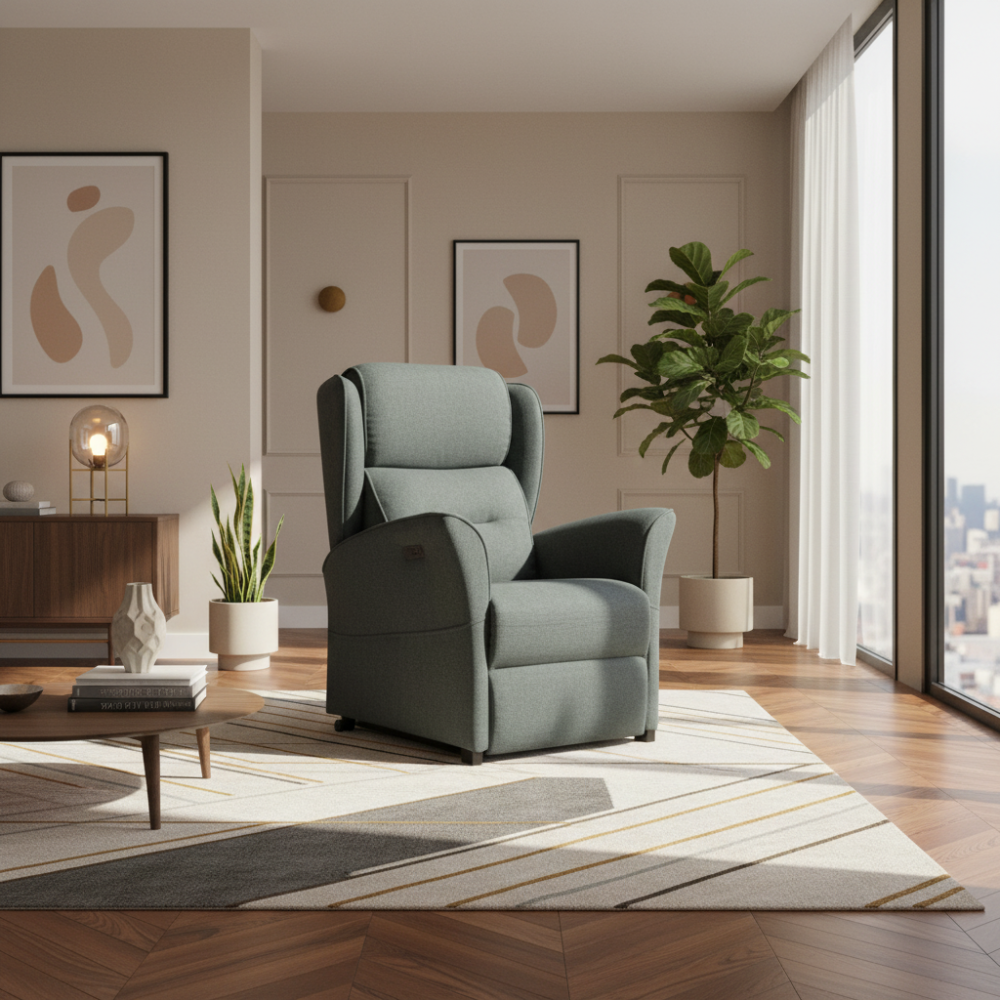 Butaca Relax expres de Fondo reducido con tecnologia power lift Disponible en nuestras tiendas de diseño Sidivani en Madrid y en nuestra web