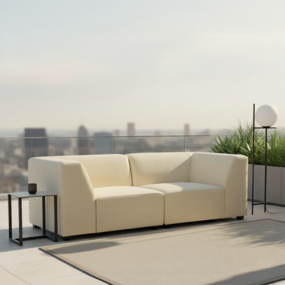 Sofá 2 plazas Tapizado apto para exterior modelo CUCA