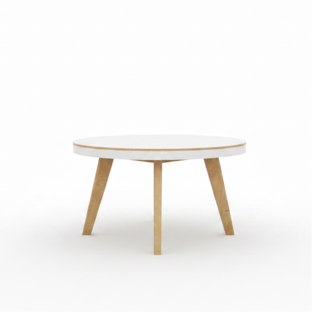 Mesa comedor extensible de diseño circular modelo Carla