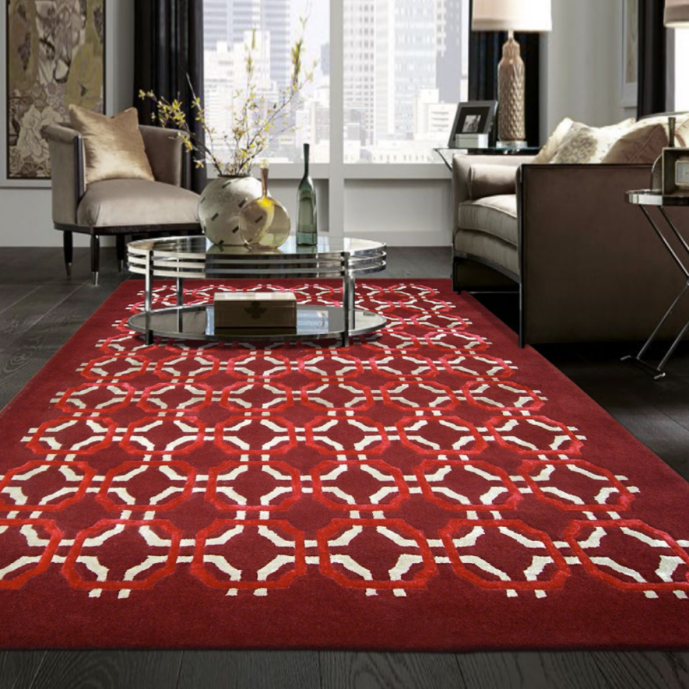 Alfombra moderna Casablanca fondo Rojo