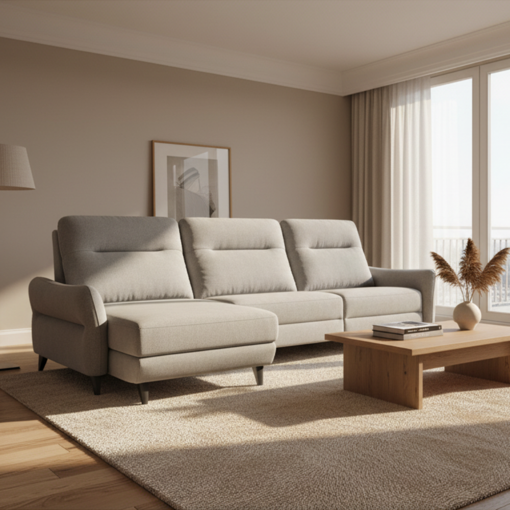 Chaiselongue de fondo reducido modelo TAORMINA con cabezales motorizados