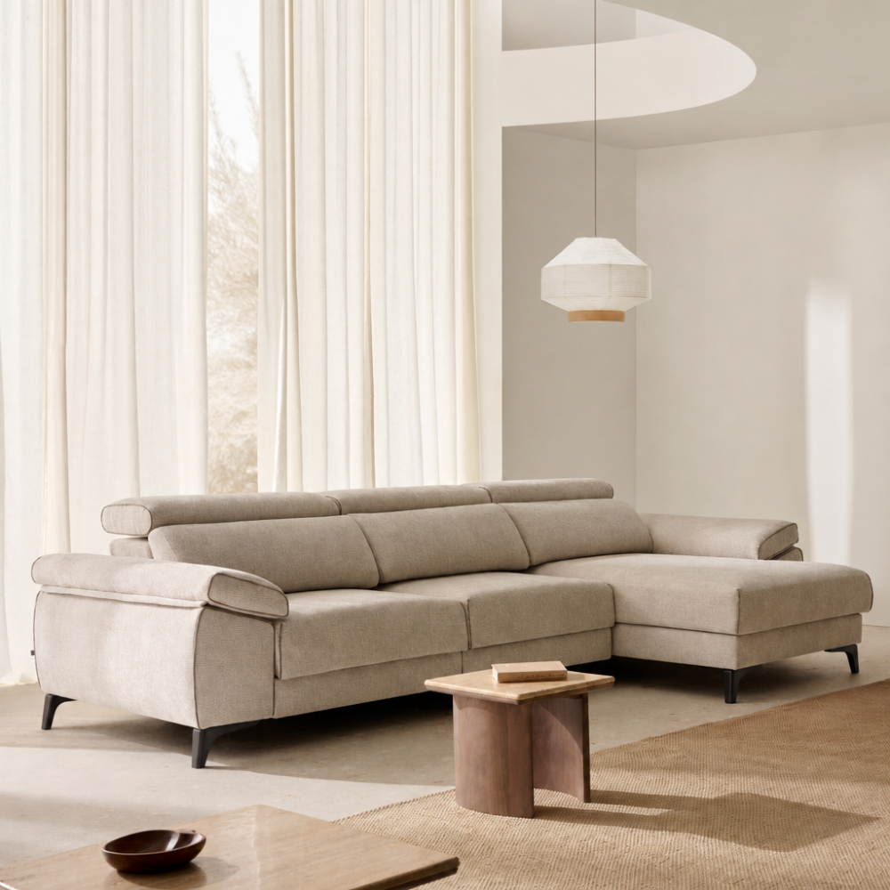 Chaiselongue con asientos deslizantes carro modelo BOND