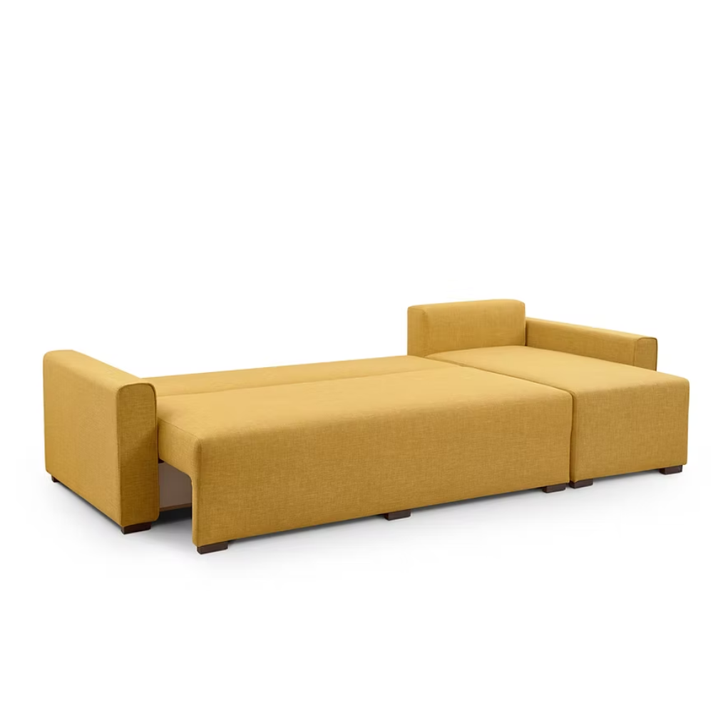 Sofá cama con Chaiselongue sistema hop y almacenaje modelo SODI