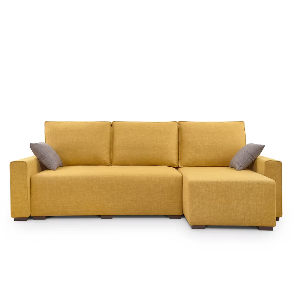 Sofá cama con Chaiselongue sistema hop y almacenaje modelo SODI