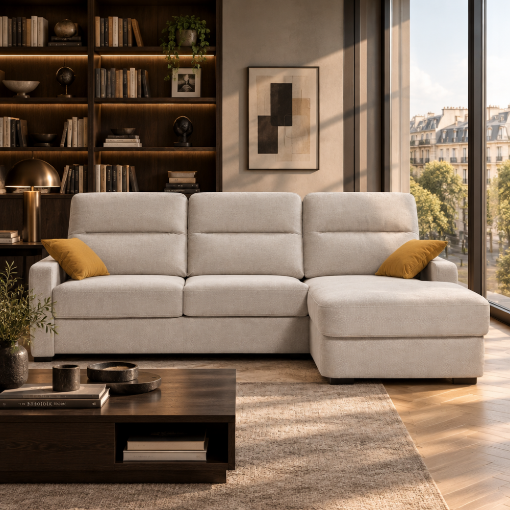 Chaiselongue cama con sistema de apertura italiano modelo ETNA