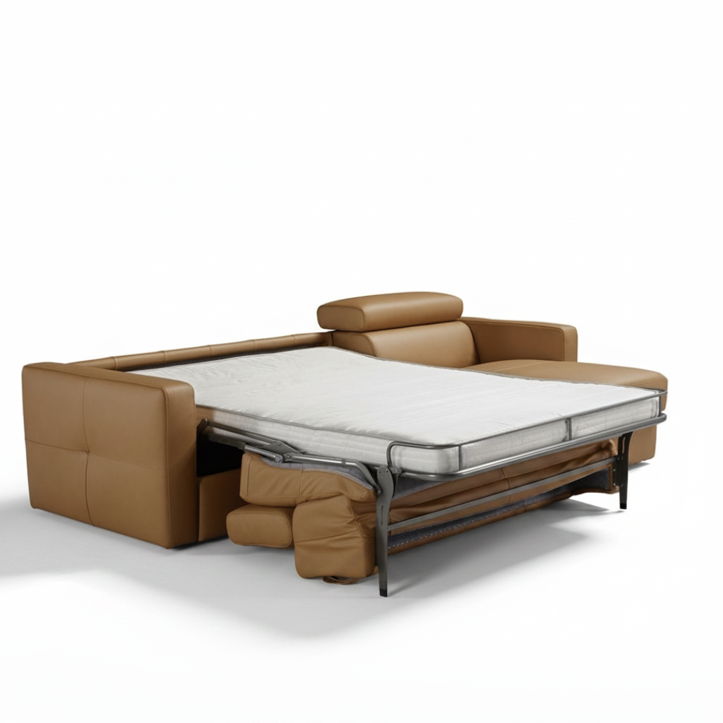 Chaiselongue cama modelo HIPPO tapizado Piel