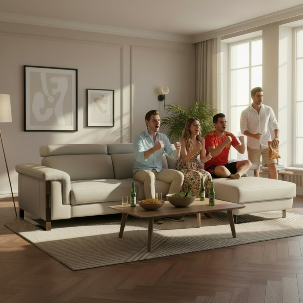 Chaiselongue de diseño modelo CUPERTINO Tapizado Piel