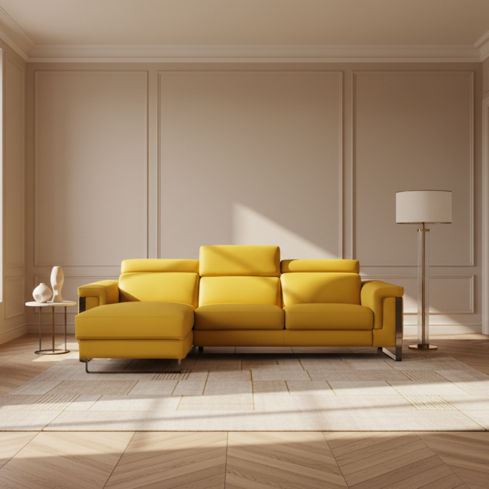 Chaiselongue de diseño modelo CUPERTINO Tapizado Tela