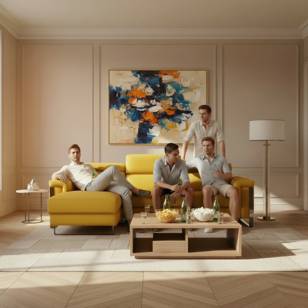 Chaiselongue de diseño modelo CUPERTINO Tapizado Tela