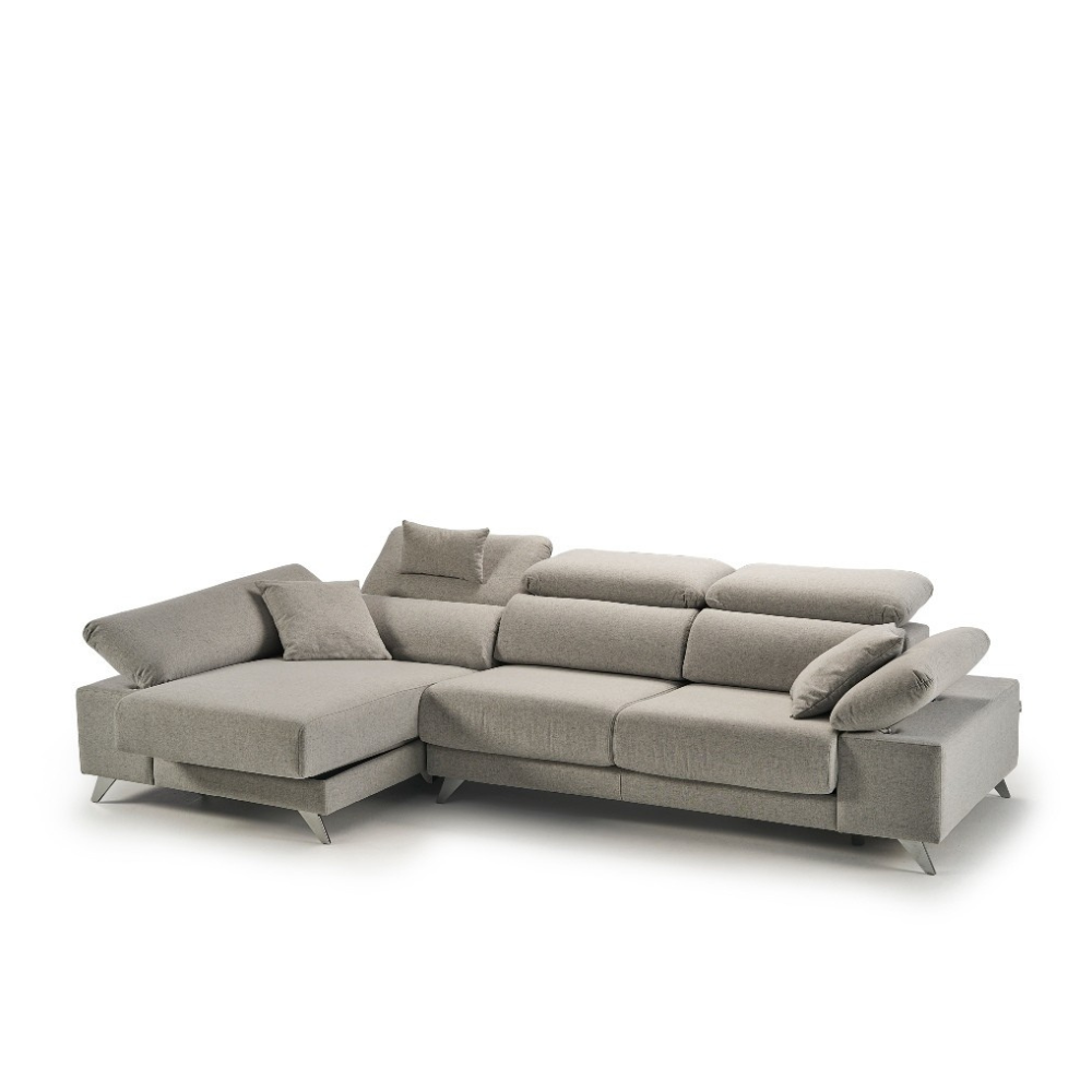 Sofá modelo Nice con Chaiselongue Tapizado Antimanchas