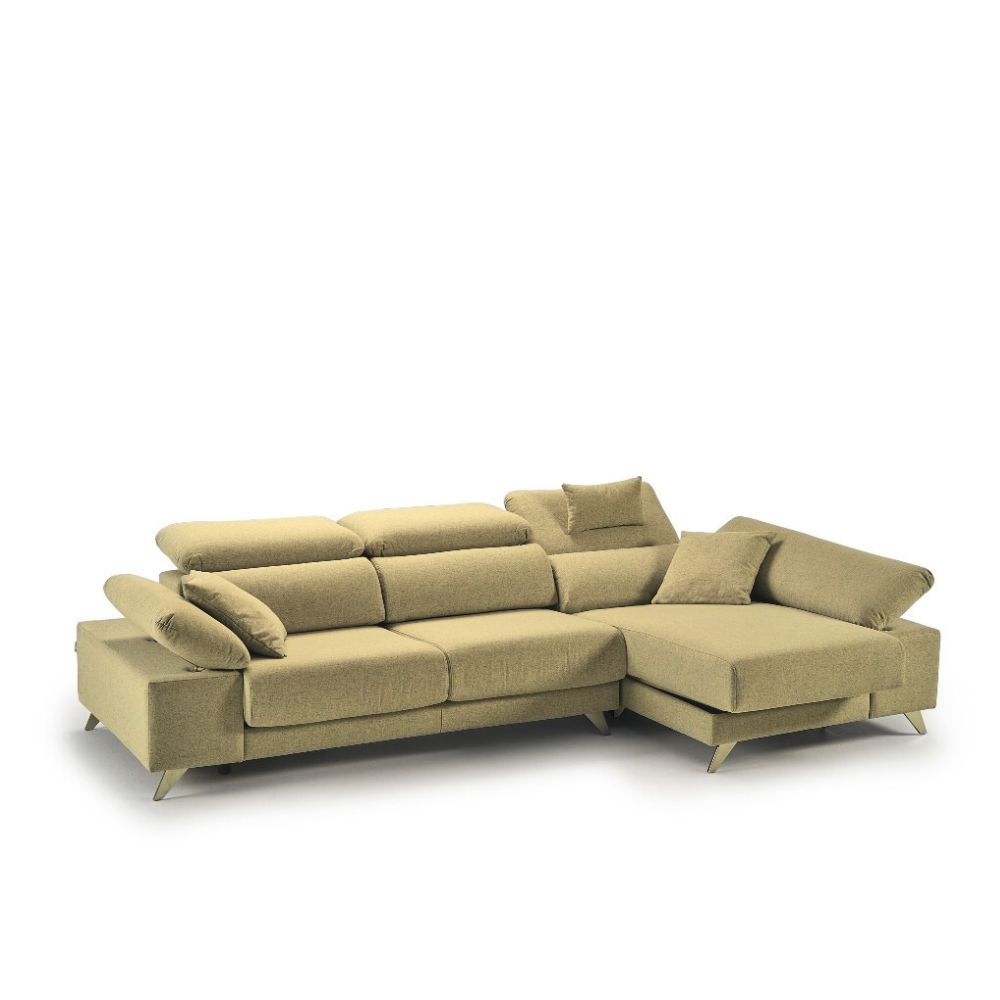 Sofa modelo NICE con chaiselongue en Tapizado AQUACLEAN