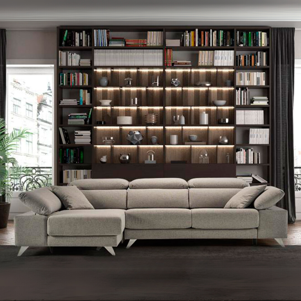 Sofá modelo Nice con Chaiselongue Tapizado Antimanchas