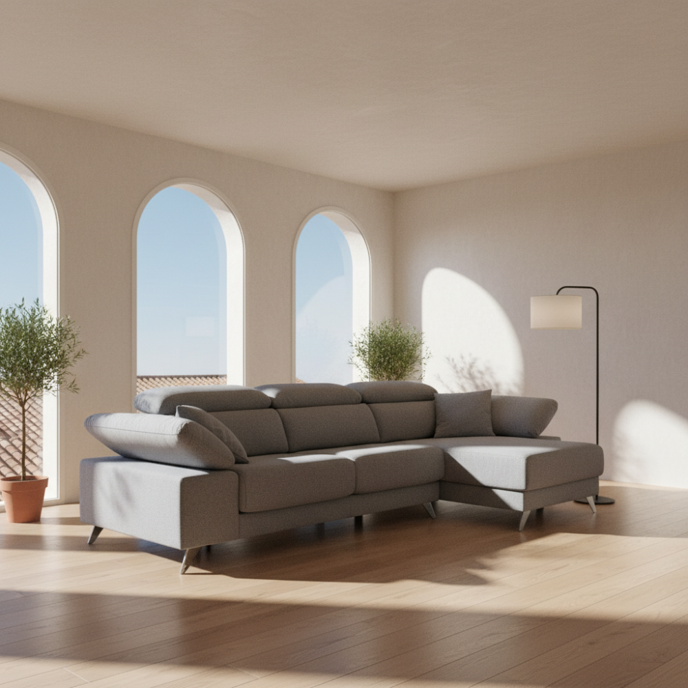 Chaiselongue modelo NICE deslizante con carro en tela AQUACLEAN