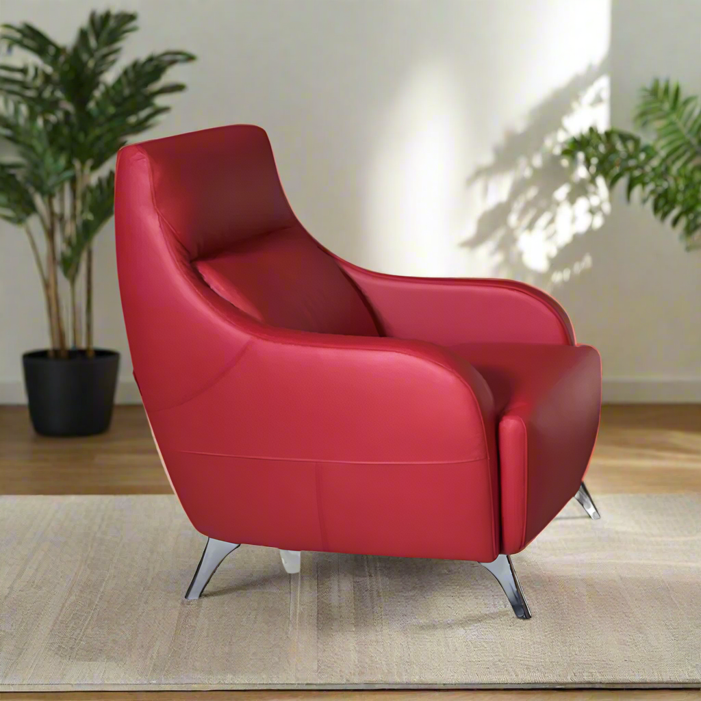 Butaca de diseño modelo COZZI en piel