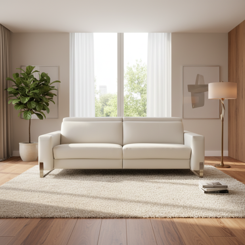 Sofá relax de diseño modelo DENIRO en piel