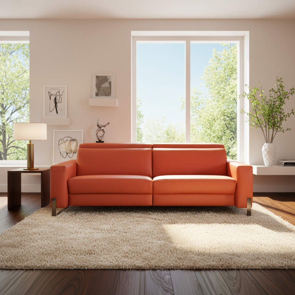 Sofá de diseño modelo DENIRO en piel