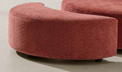 Sillón giratorio de diseño circular y amplia sentada modelo OLAVIDE