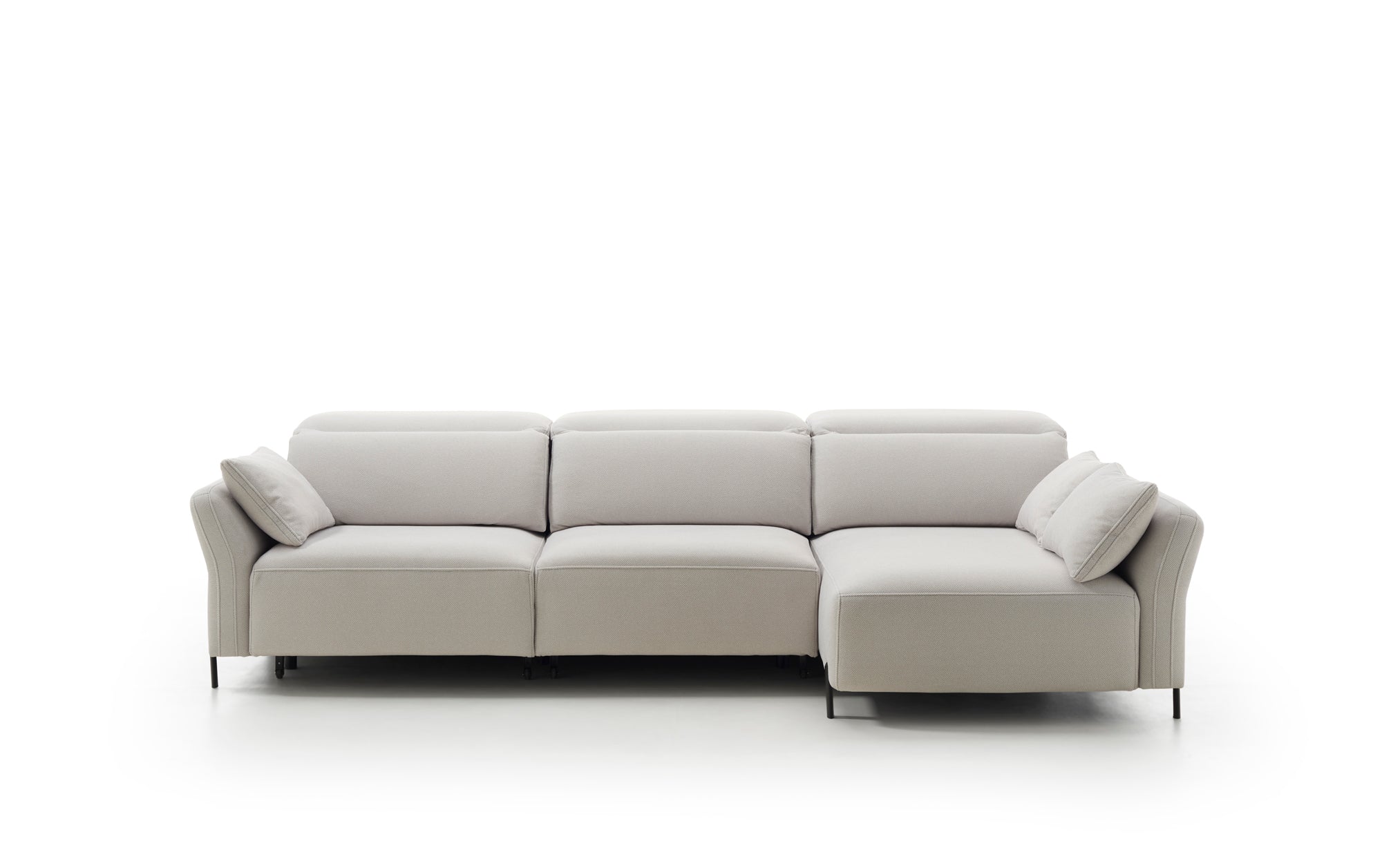 Chaiselongue de diseño con asientos deslizantes pata alta a suelo modelo ELOISA
