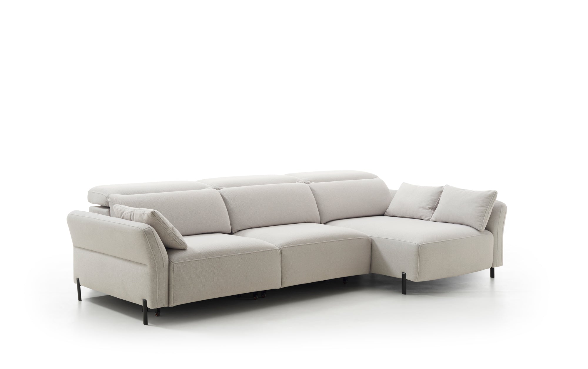 Chaiselongue de diseño con asientos deslizantes pata alta a suelo modelo ELOISA