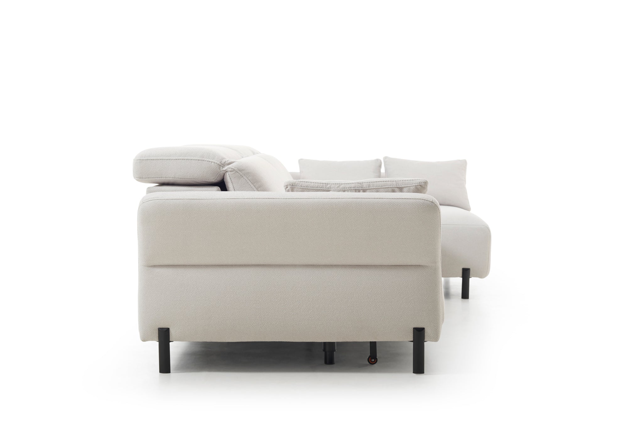 Chaiselongue de diseño con asientos deslizantes pata alta a suelo modelo ELOISA