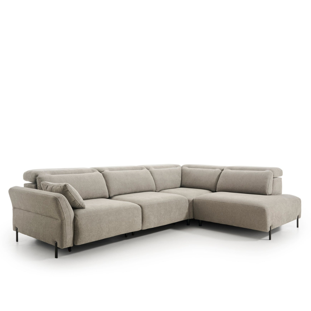 Rinconera de diseño con asientos deslizantes pata alta a suelo modelo ELOISA