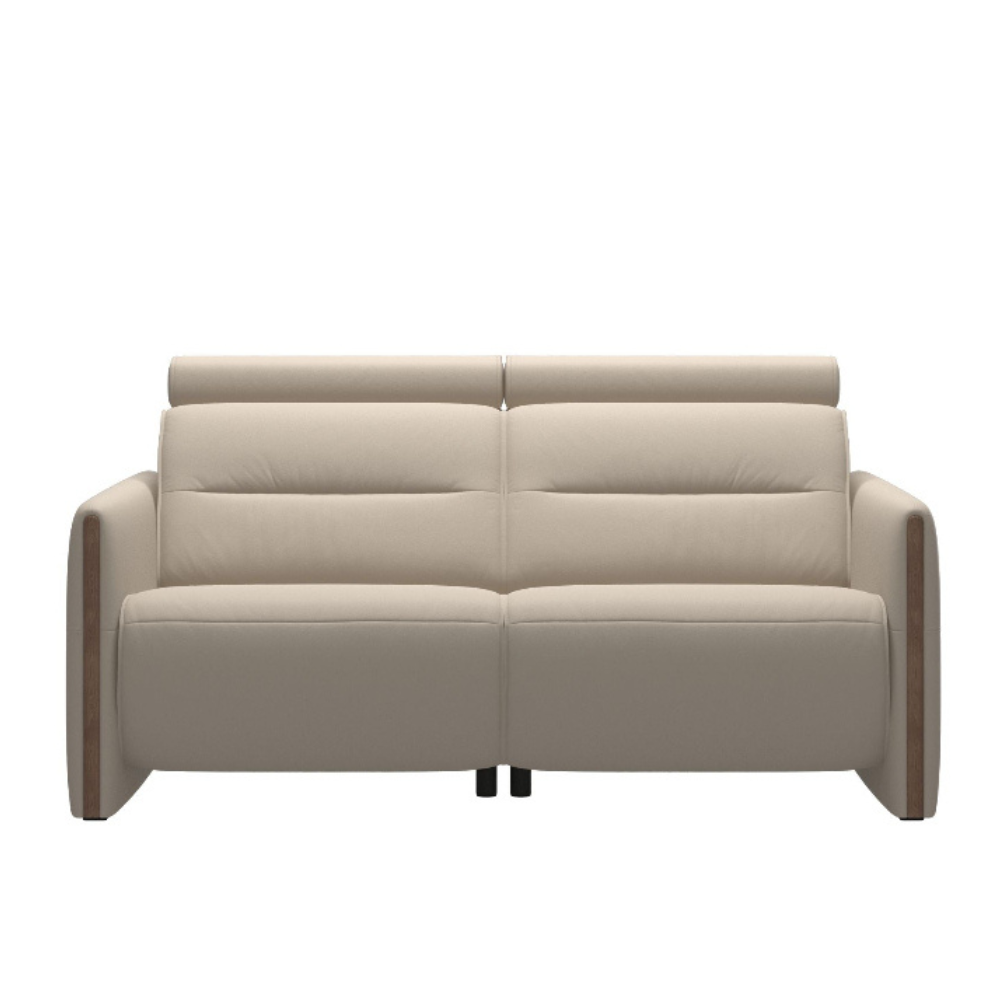Sofá 2 plazas modelo EMILY Stressless® Power™ Brazo Madera piel Paloma