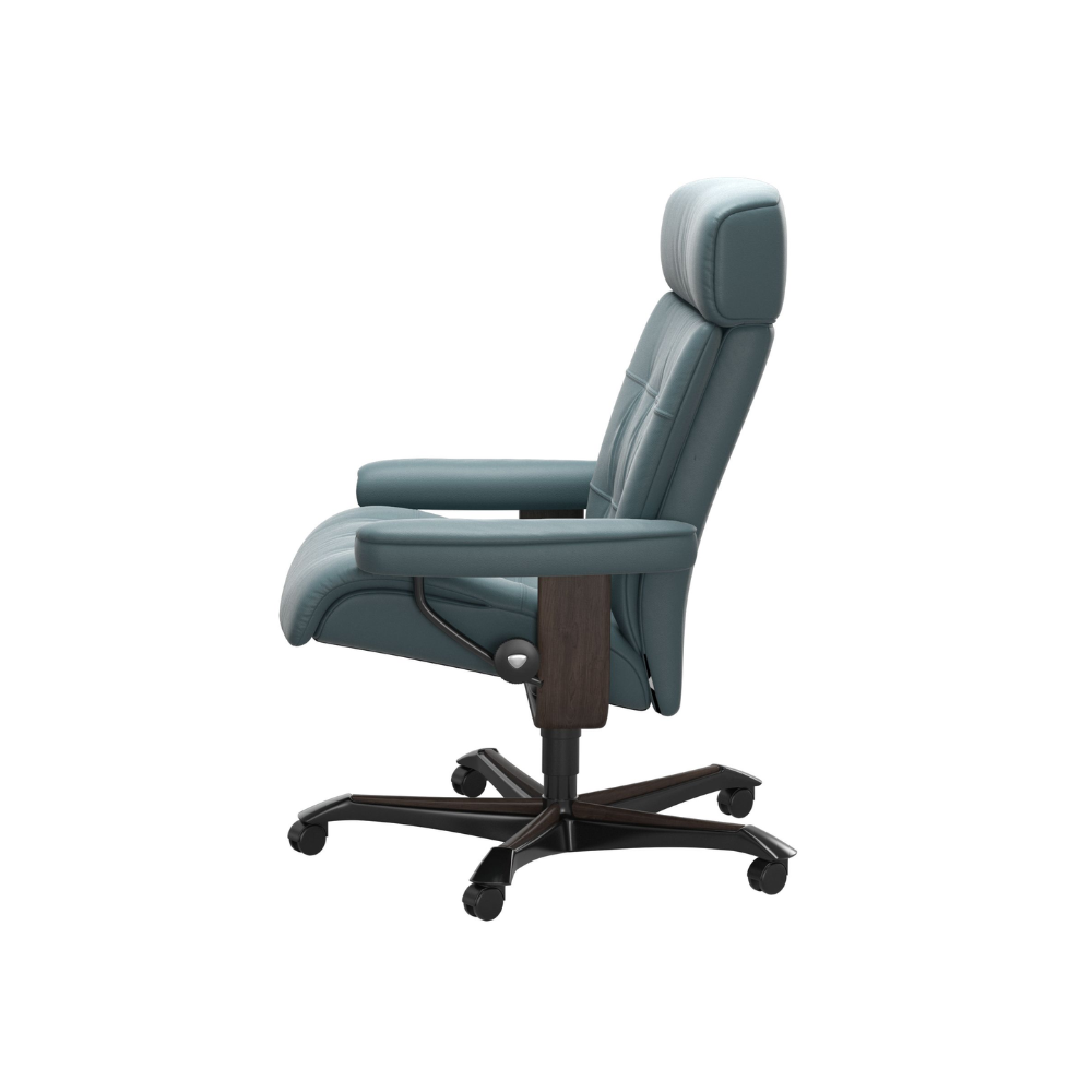 Sillón giratorio Stressless® modelo ERIK Home Office con reposacabezas ajustable
