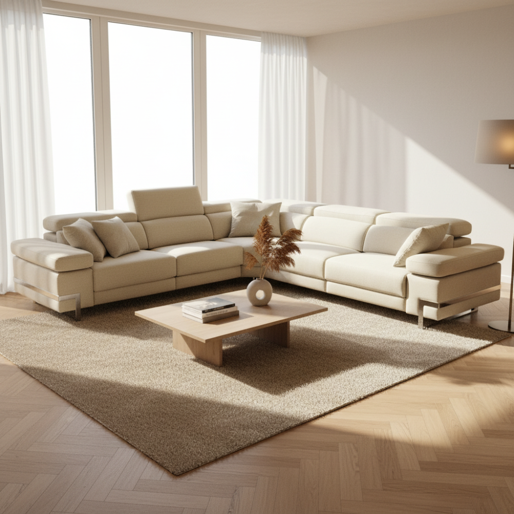 Rinconera con 2 asientos relax modelo ACAPULCO Tapizado Aquaclean